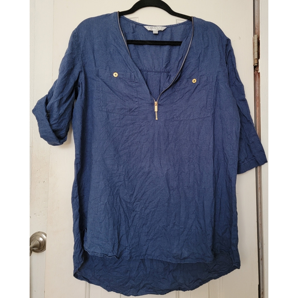 Ellen Tracy Linen Blouse